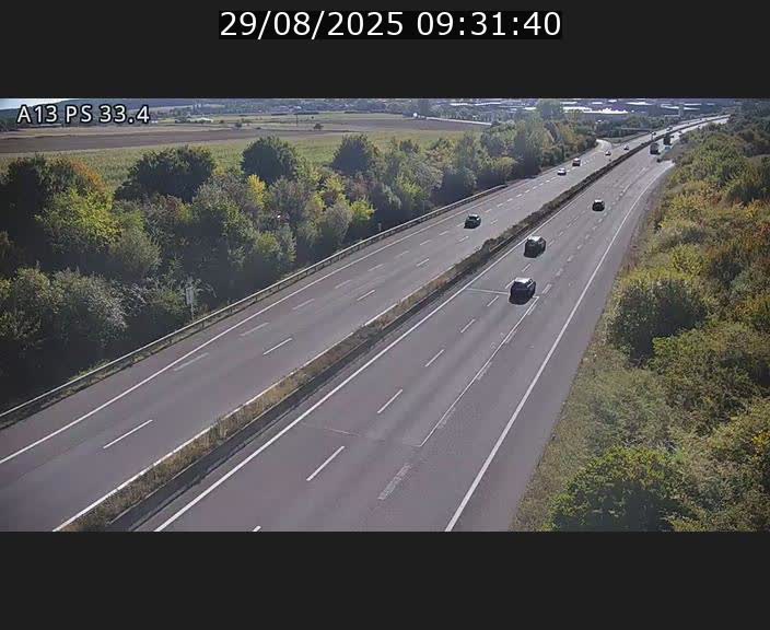 Webcam trafic sur A13 à hauteur de Mondorf-les-Bains en direction d'Altwies