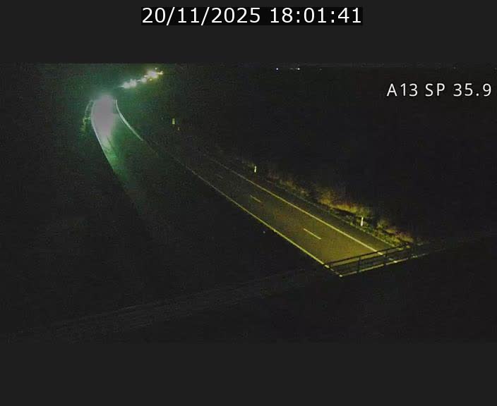 Webcam trafic sur A13 à l'entrée ouest du tunnel Markusbierg à Remerschen. Vue orientée vers Mondorf-les-Bains.