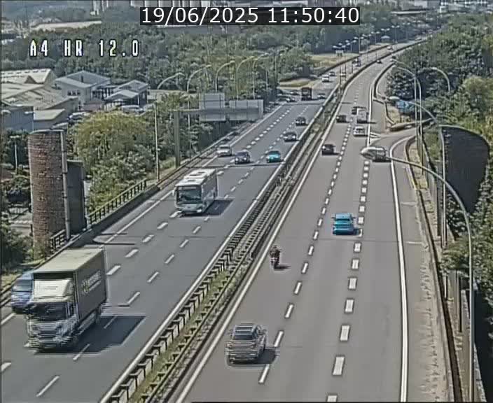 Traffic live webcam Luxembourg Jonction Foetz - A4 - BK 12.0 - direction Esch sur Alzette