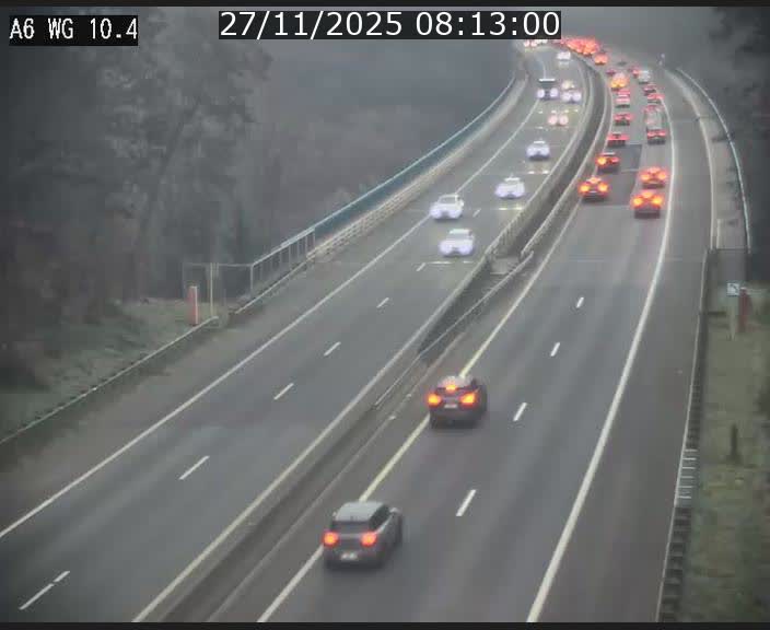 Traffic live webcam Luxembourg Mamer - A6 - BK 10.4 - direction Luxembourg/France/Allemagne