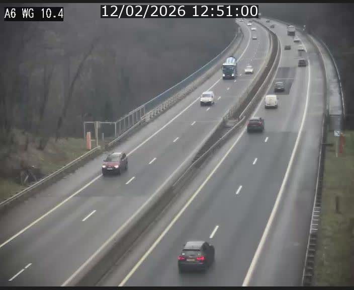 Traffic live webcam Luxembourg Mamer - A6 - BK 10.4 - direction Luxembourg/France/Allemagne
