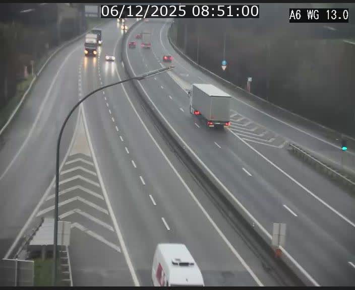 Traffic live webcam Luxembourg Mamer - A6 - BK 13 - direction Luxembourg/France/Allemagne