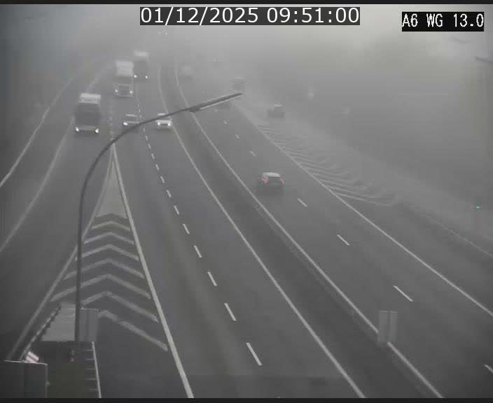 Traffic live webcam Luxembourg Mamer - A6 - BK 13 - direction Luxembourg/France/Allemagne