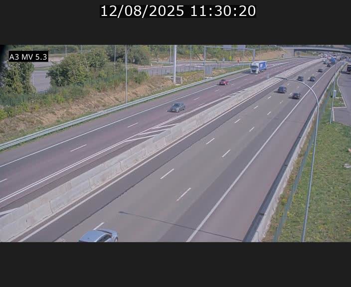 Webcam à l'Aire de Berchem au Luxembourg sur l'A3. Vue orientée vers la France