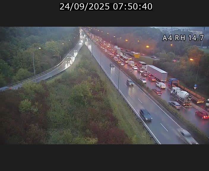Traffic live webcam Luxembourg Jonction Lankelz - A4 - BK 14.7 - direction Luxembourg