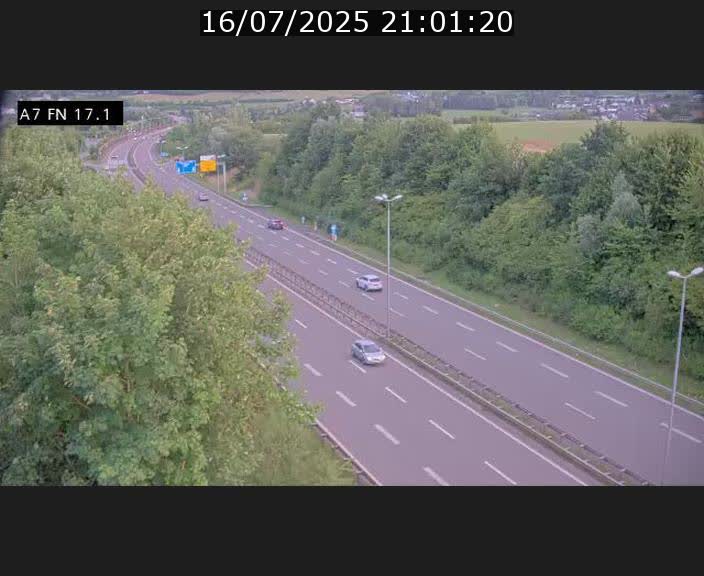Caméra trafic Luxembourg - A7, Merscherbierg direction Mersch