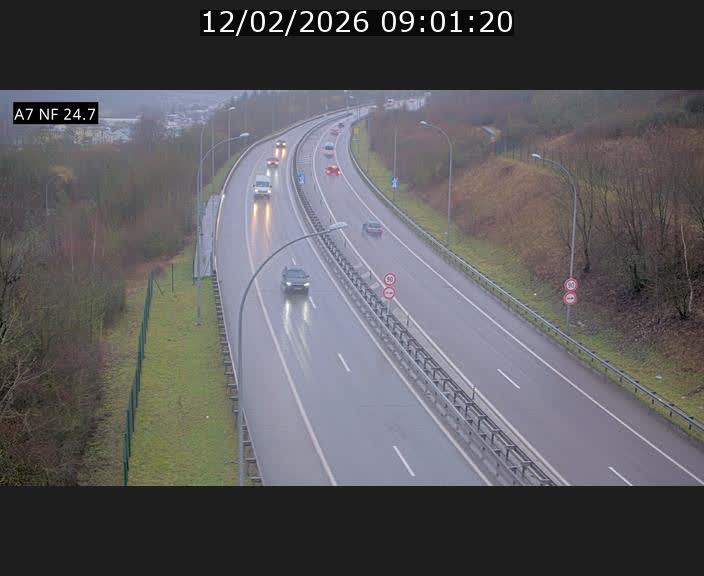 Caméra trafic Luxembourg - A7, Schieren direction Mersch