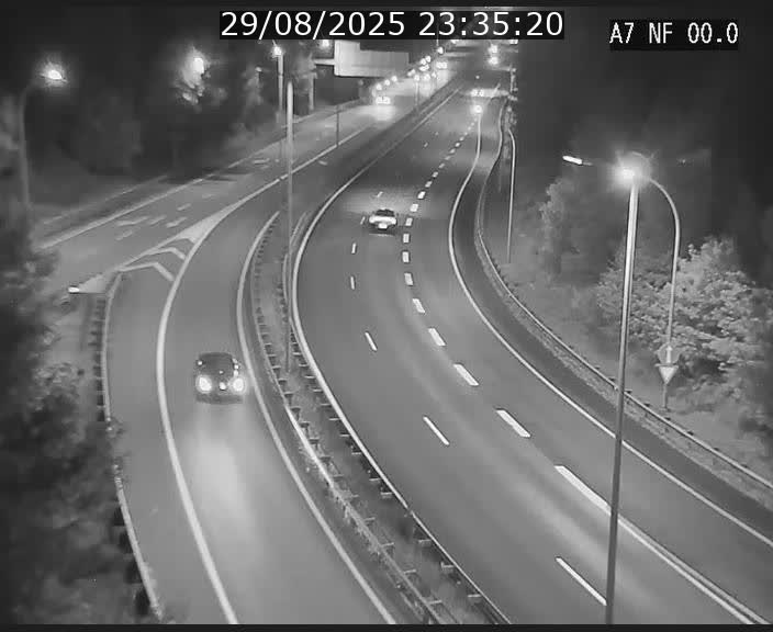 Caméra autoroute Luxembourg A7 - Echangeur A1/A7 Grünewald direction Tunnel Stafelter