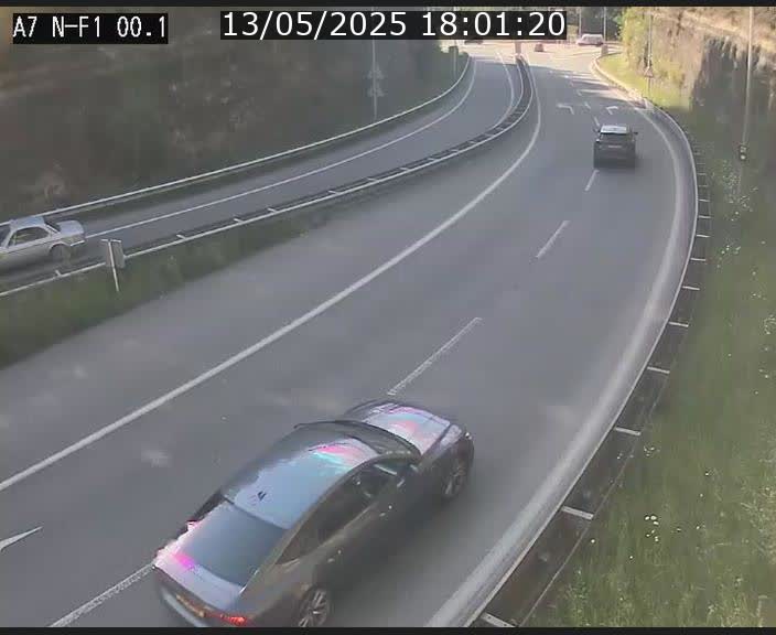 Webcam autoroute Luxembourg A7 située dans la sortie 1 Waldhof, vers la N11, avant le Tunnel Stafelter