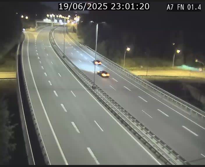 Caméra autoroute Luxembourg A7 - Tunnel Stafelter - direction Echangeur Grünewald