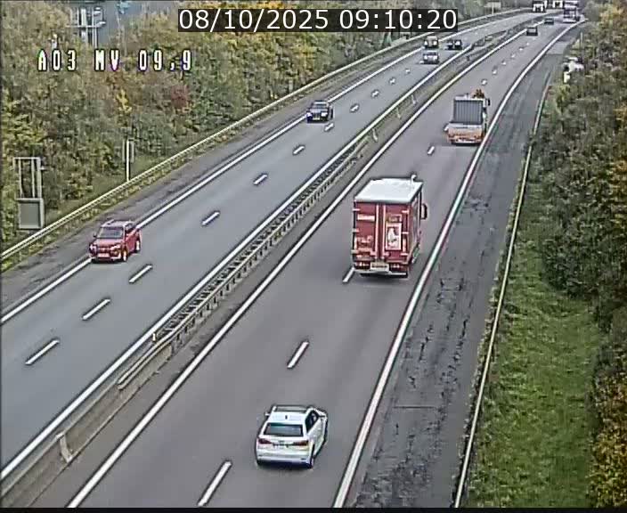 Webcam Autoroute à la Croix de Bettembourg - A3 - BK 9.9 - direction Luxembourg-Ville