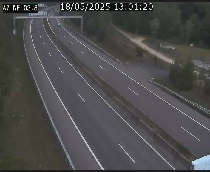 Webcam autoroute A7 au Luxembourg à la sortie du Tunnel Stafelter vers le Nord