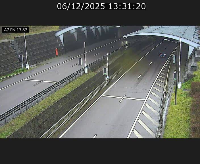 Caméra trafic Luxembourg - A7, Tunnel Gousselerbierg, entrée nord, direction Lorentzweiler