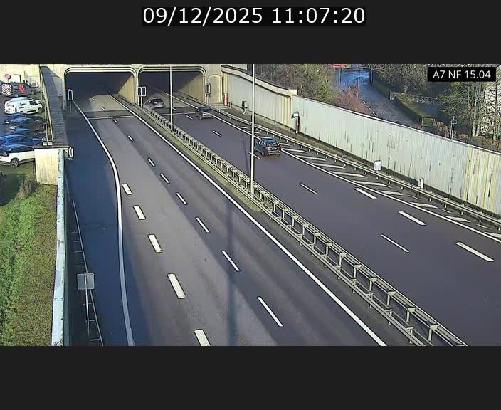 Caméra trafic Luxembourg - A7, Tunnel Mersch, entrée sud, direction Ettelbruck