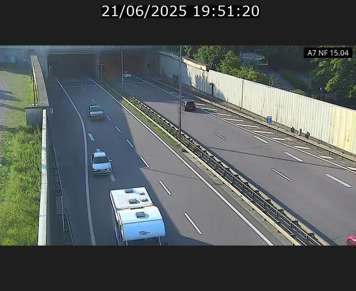 Caméra trafic Luxembourg - A7, Tunnel Mersch, entrée sud, direction Ettelbruck