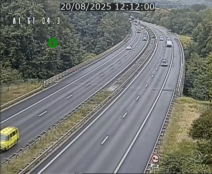 Traffic live webcam Luxembourg Itzig - A1 direction Sandweiler - BK 4.3