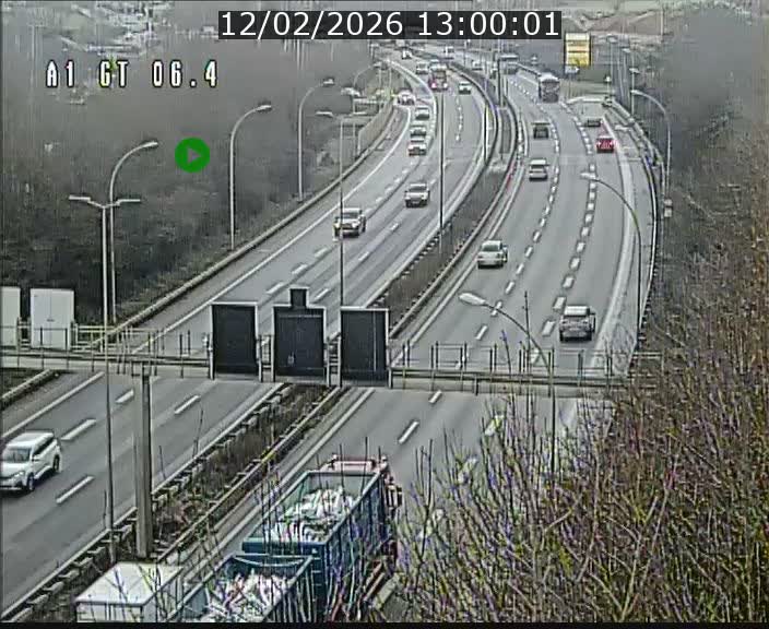 Traffic live webcam Luxembourg Hamm - A1 direction Sandweiler - BK 6.4