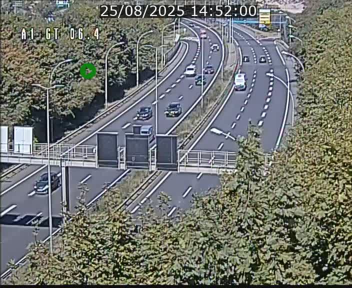 Traffic live webcam Luxembourg Hamm - A1 direction Sandweiler - BK 6.4