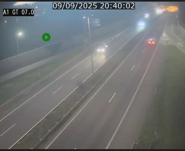 Traffic live webcam Luxembourg Cents - A1 direction Kirchberg - BK 7
