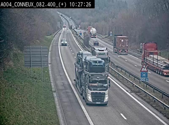 Webcam à hauteur de Conneux sur l'E411 en direction du sud de la Belgique