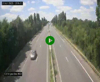Webcam routière à la fin de la N10, en périphérique ouest d'Angouleme, proche de la jonction avec l'A10