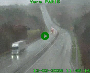 Caméra routière sur l'autoroute A20 à Bessines-sur-Gartempe. Vue orientée vers Paris