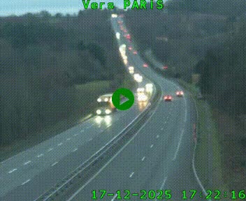 Caméra routière sur l'autoroute A20 à Bessines-sur-Gartempe. Vue orientée vers Paris