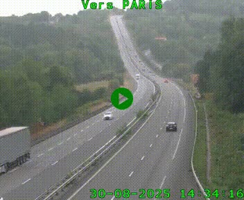 Caméra routière sur l'autoroute A20 à Bessines-sur-Gartempe. Vue orientée vers Paris