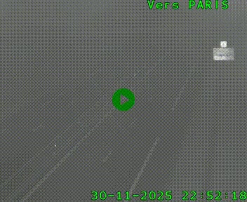 Caméra routière sur l'autoroute A20 au nord de Limoges, à la jonction avec la N520. Vue orientée vers Paris