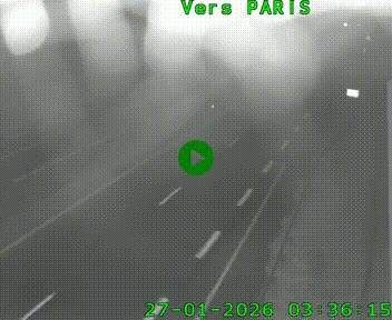 Caméra routière sur l'autoroute A20 à Saint-Hilaire-Bonneval, au sud de Limoges. Vue orientée vers Paris