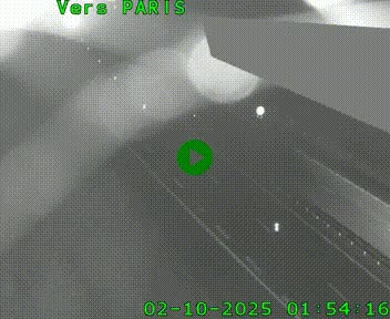 Caméra routière sur l'autoroute A20 à Saint-Pardoux-l'Ortigier, à la jonction avec l'A89. Vue orientée vers Paris