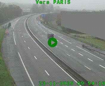 Caméra routière sur l'autoroute A20 à Brive-la-Gaillarde, à la jonction avec l'A89. Vue orientée vers Paris