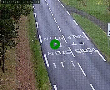 Caméra routière France - N102, au niveau du col de Montmirat à Saint-Etienne-du-Valdonnez à 1039 mètres d'altitude