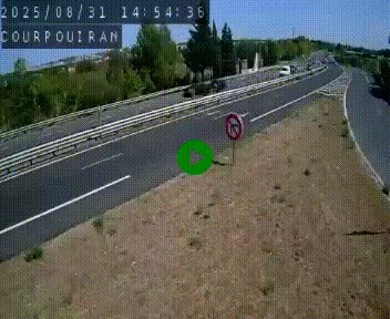 Caméra routière France - N109, Courpouiran - La plaine, en direction de Clermont l'Hérault, à la sortie de Montpellier