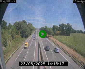 Webcam sur le périphérique de Rennes (N136) à hauteur du quartier Bréquigny, au sud de la ville