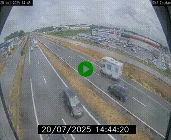 Webcam sur la N165 à hauteur de Caudan, dans le Morbihan.