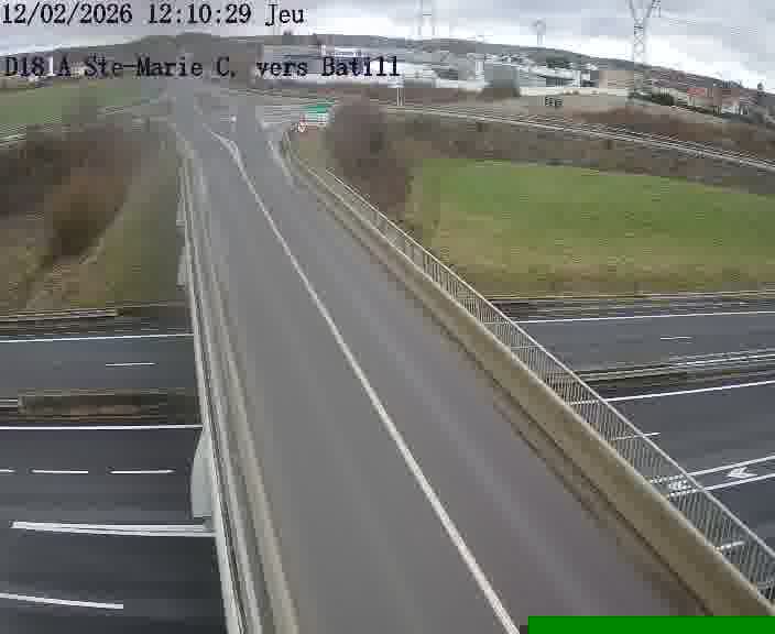 Dispositif d’observation sur D181a (France) à Sainte Marie aux Chênes, en direction de Batilly, offrant une visualisation fiable des conditions de circulation.