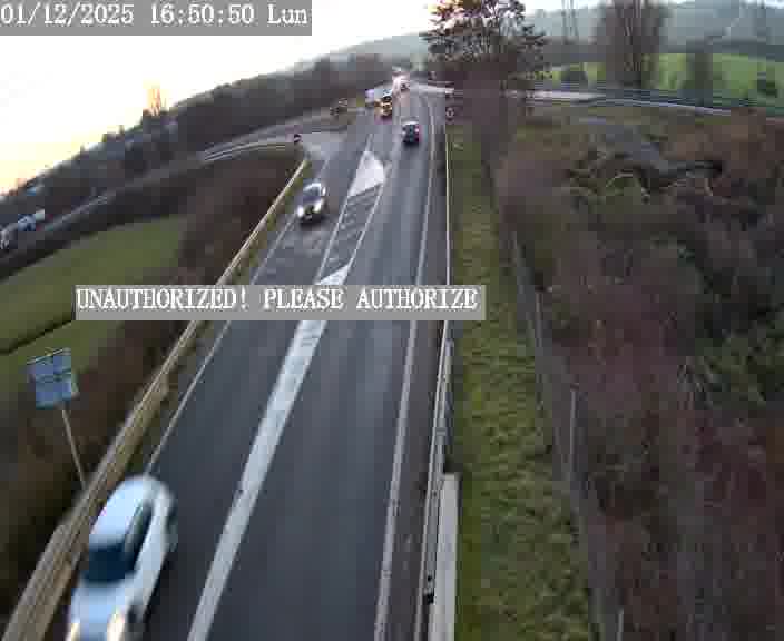 Point de vue trafic déployé sur D181a (France) à Sainte Marie aux Chênes, regardant vers Homecourt, aidant conducteurs et services à anticiper les flux.