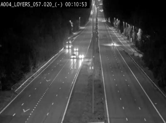 Webcam E411 au niveau du viaduc de Beez à Loyers, entre Champion et Warissoulx. Vue orientée vers Bruxelles
