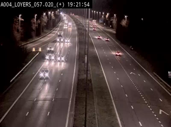 Webcam dans la montée de Loyers sur l'E411, après le viaduc de Beez en venant de Namur et en direction du Luxembourg