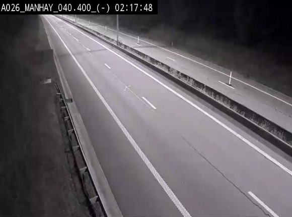 Webcam autoroute A26/E25 à hauteur de Manhay, après la jonction avec la N651 en direction de Liège - BK 40.4
