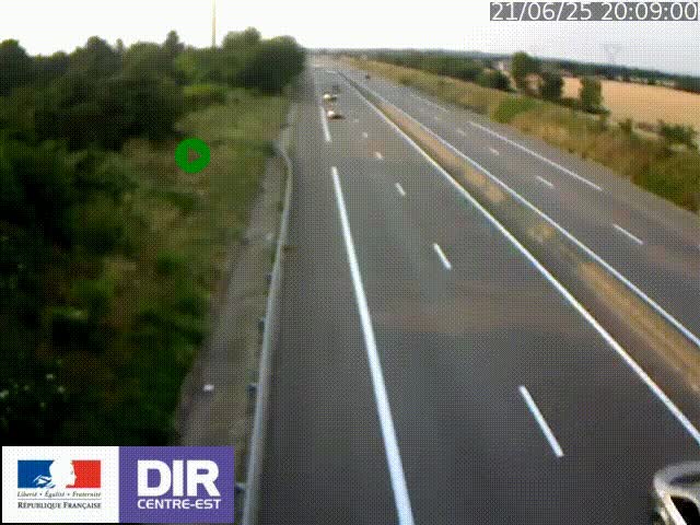 Webcam sur le contournement de Valence, sur la Nationale 7, à la jonction avec la N532, caméra orientée vers Grenoble