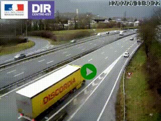 Webcam sur la Nationale 201 à hauteur de la sortie Chambéry-Nord, avant à la jonction entre l'A41 et l'A43, en direction de Lyon
