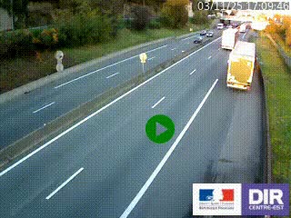 Caméra autoroutière sur l'A47 à hauteur de Givors, a proximité de Lyon. La webcam est orientée vers Lyon