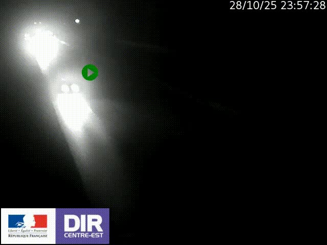 Caméra trafic à la jonction entre l'A46 (Rocade-est de Lyon) et l'A42 à hauteur de Vault-en-Velin en direction de Marseille