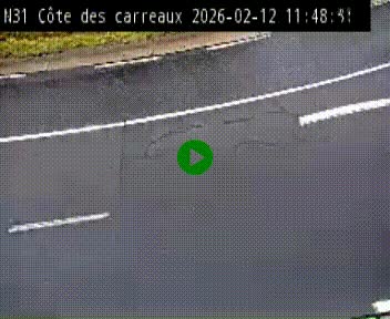 Webcam en haut de la Côte des Carreaux sur la N31 à Avesnes-en-Bray. Vue orientée vers Rouen