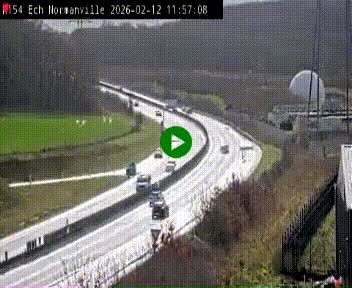 Webcam à hauteur du Leclerc Normanville sur la N154. Vue orientée vers Rouen