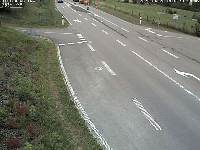 Webcam sur la RD164 à Tilleux. Vue orientée vers Neufchâteau