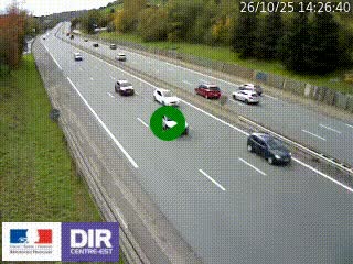 Webcam routière à Saint-Etienne-Terrenoire sur la RN88 avant la jonction entre l'A72 et le Boulevard Périphérique de Saint-Etienne