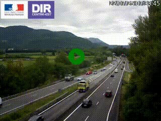 Caméra trafic à Meylan sur la Rocade-Sud de Grenoble en direction d'Aix-en-Provence